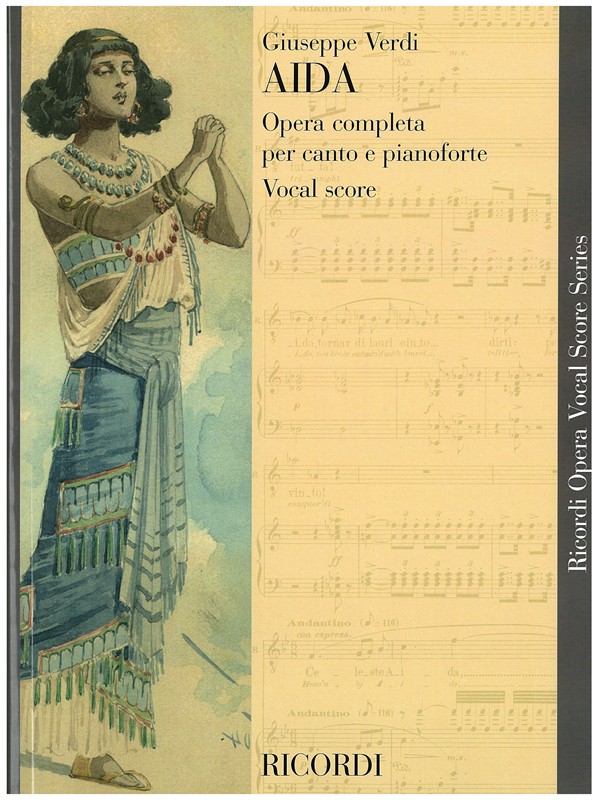 Opera Vocal Score cover for Giuseppe Verdi's Aida