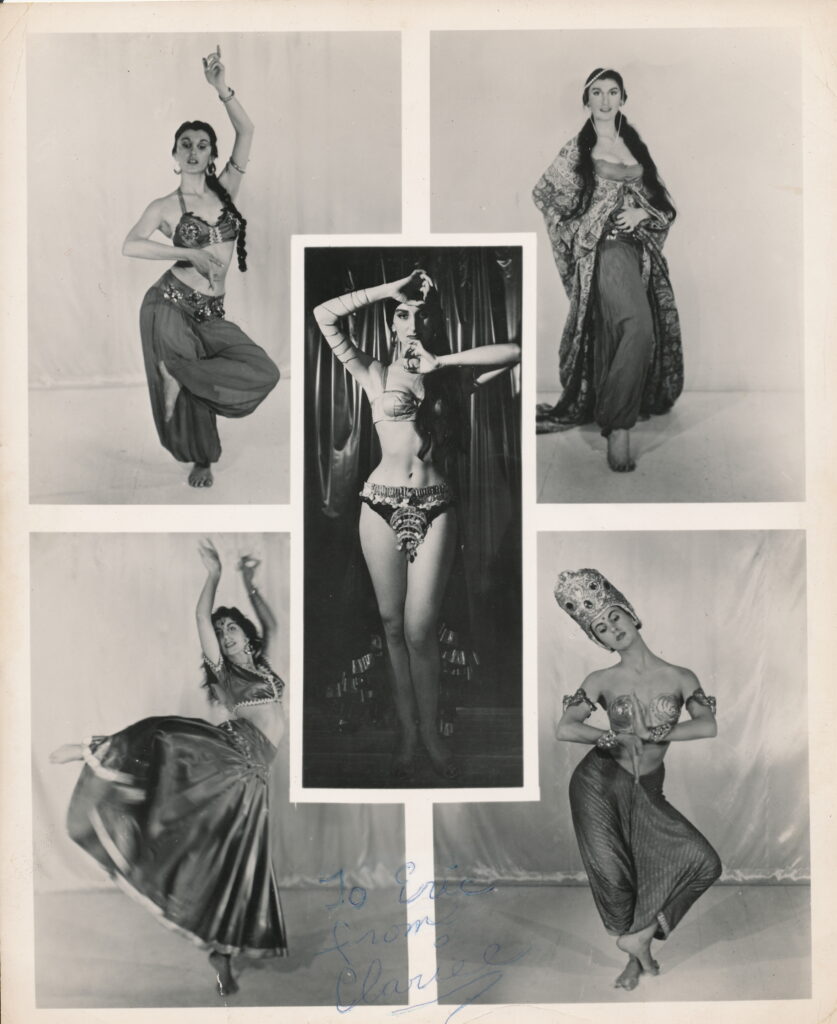 Advertisement featuring Claresa Degian showcasing various dance styles.