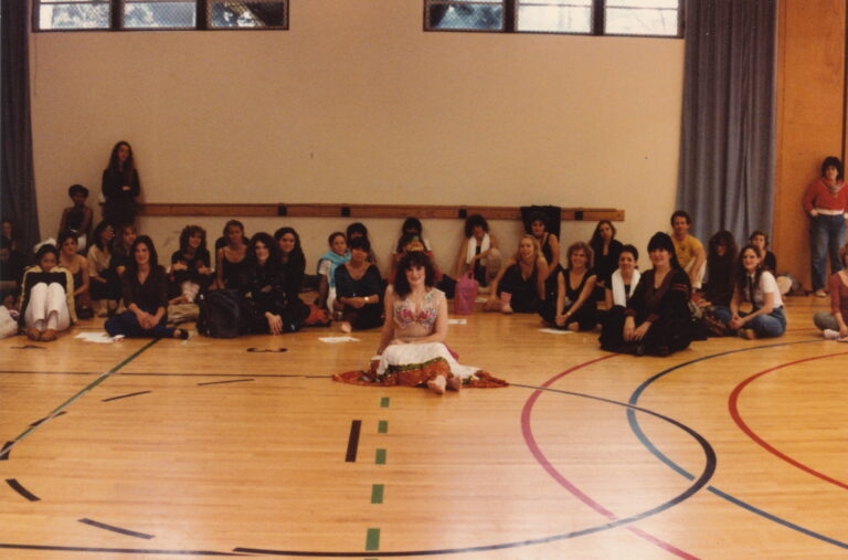 San Francisco State University class after a performance demonstration by Suhaila (1980).