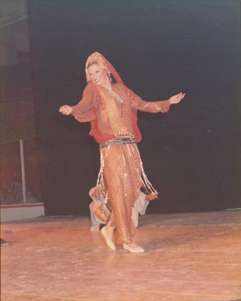 Faten Salama, a folkloric dancer sponsored by Jamila Salimpour