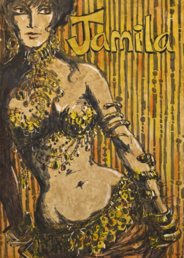 Poster of Jamila Salimpour drawn and gifted by Bob Mackie.