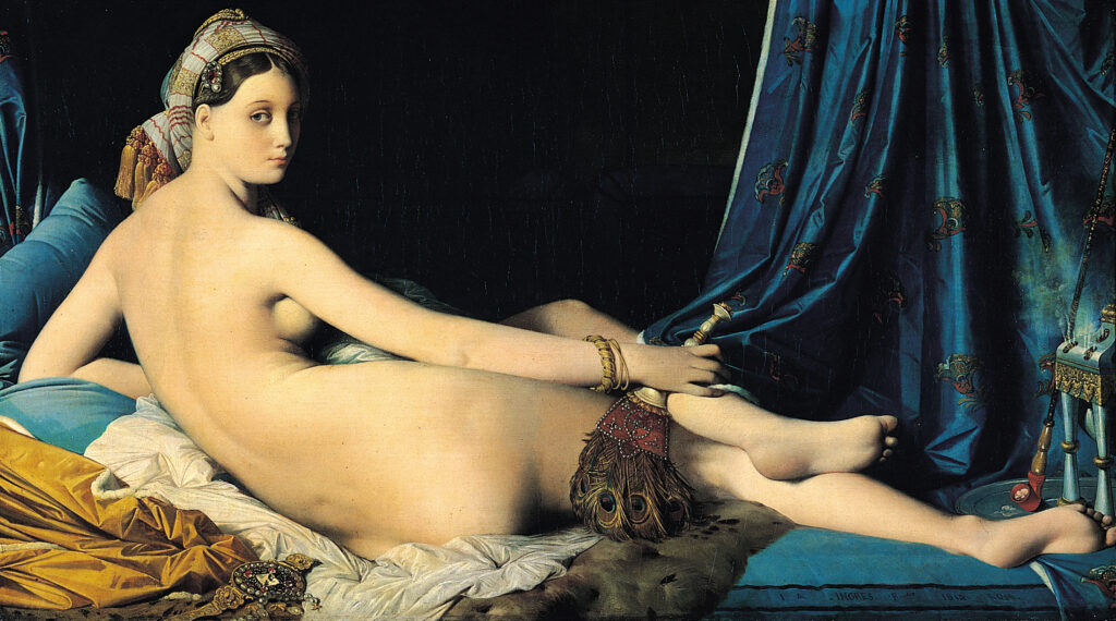 The Grand Odalisque (1814) by Jean Auguste Dominique Ingres (1780-1867)