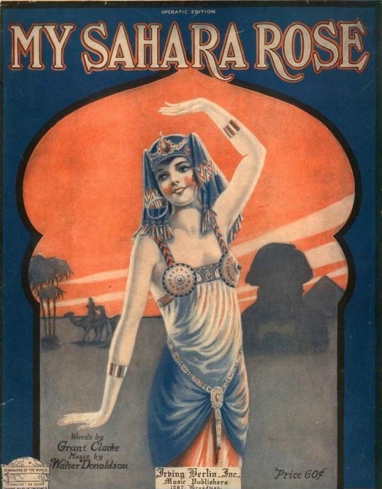 Sheet music cover for "My Sahara Rose"